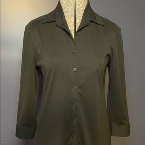 Express Black Button-Up Blouse
